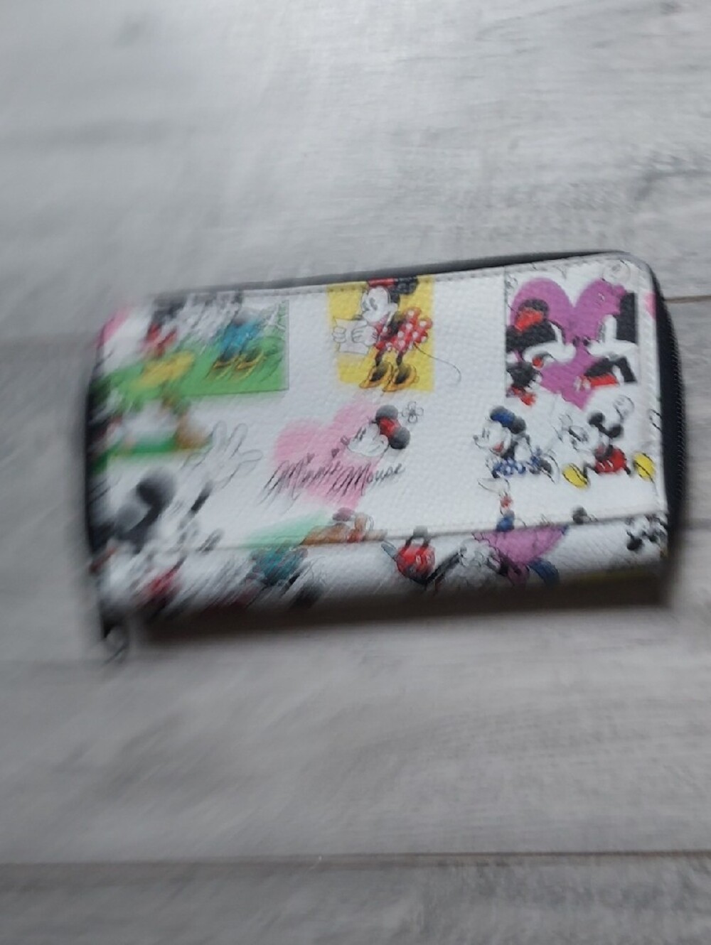 Disney Printed Satchel, Bag,Purse with Black Trim and Multicolor Characters - Picture 10 of 15